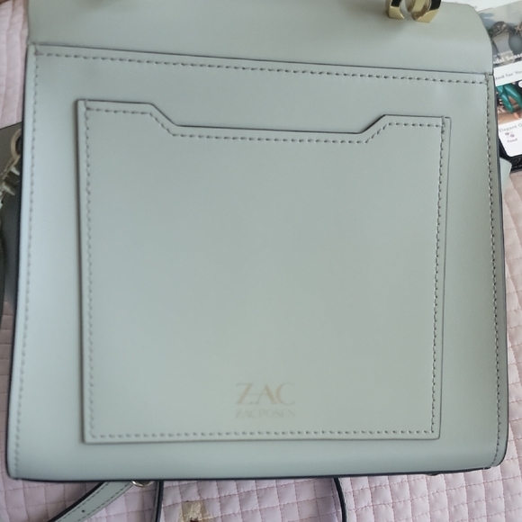 Zac Posen Mint Top-Handle Satchel Handbag with Gold Hardware - Picture 15 of 16